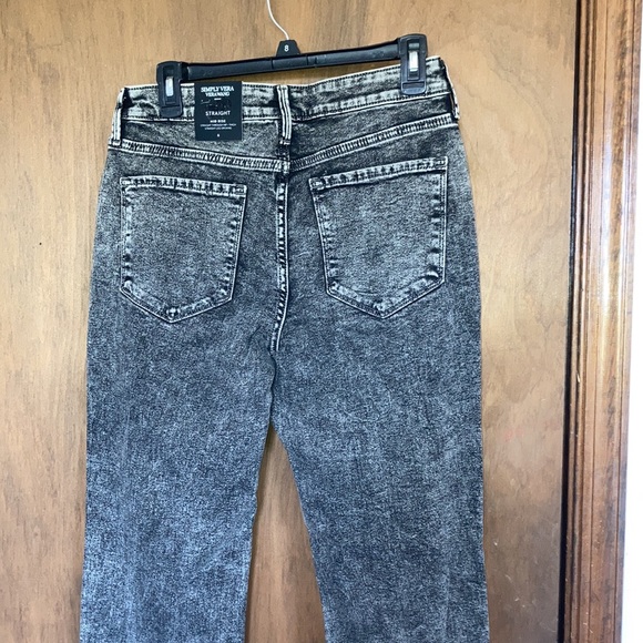 Simply Vera Vera Wang straight jean midrise w  power stretch size 12 - Picture 12 of 17